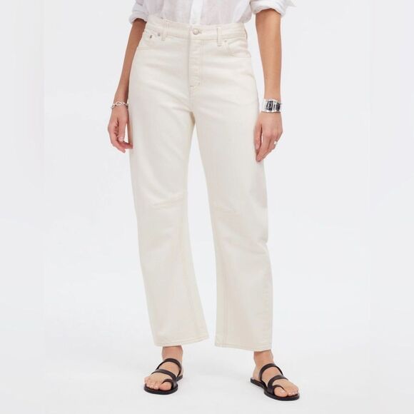 NEW Madewell The Darted Barrel-Leg Vintage Canvas 100% Cotton Jeans Size 29 - Picture 3 of 13